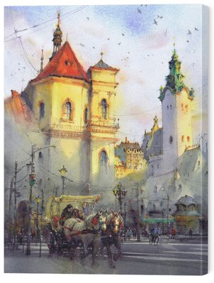 Картина на стіну у вітальню / спальню «Чарівність старого Львова» 60х45 см ART-1297-45x60-c фото