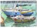 Картина на полотні Парусники серед хвиль - художня картина морського життя 30х40 см ART-543-482-30x40-c фото 1