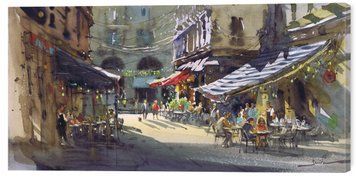 Картина на стіну у вітальню / спальню &laquo;Отдыхая за Кофе&raquo; 30х60 см ART-1574-30x60 фото