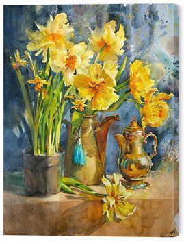 Картина квіти на полотні &laquo;Жовті тюльпани&raquo; 40х30 см ART-481-30x40-c фото