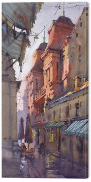 copy_Картина на стену в гостиную / спальню &laquo;Уличные истории Львова&raquo; 60х30 см ART-1616-60x30-c фото