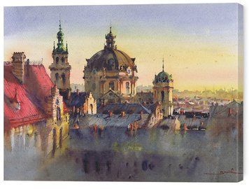 Картина на стіну у вітальню / спальню &laquo;Посеред неба - Львів&raquo; 45х60 см ART-1293-45x60-c фото